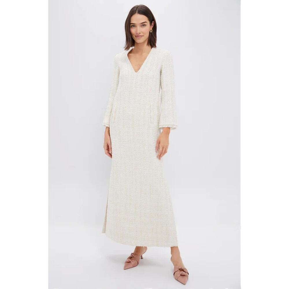 BORGO DE NOR Cream Eponine Tweed Dress UK Size 16/US L - NWT Retail $995